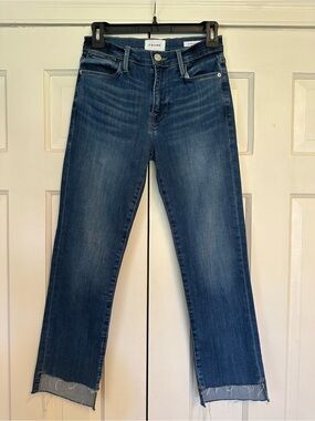 Frame Le High Straight Denim High-Rise Straight Leg Jeans